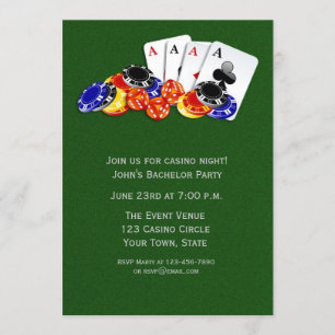 Invitation Fête sur le thème du casino