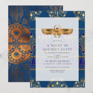 Invitation Fête sur le thème égyptien
