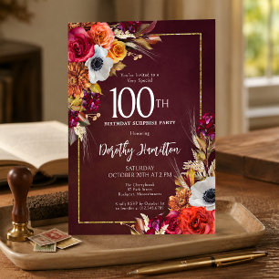 Invitation FÊTE SURPRISE 100e Fleurs d'automne de Bourgogne
