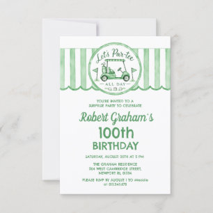 Invitation Fête surprise à petit budget 100e anniversaire thè