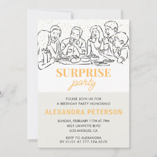 Invitation Fête surprise de la famille Gold pour son 98e anni