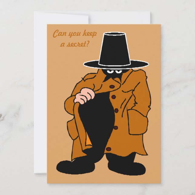 Invitation fête surprise de l'anniversaire secret SPY (Devant)