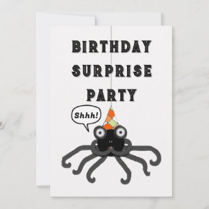 Invitation Fête surprise d'octobre Halloween anniversaire