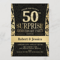 Fête surprise du 50e anniversaire - Noir or