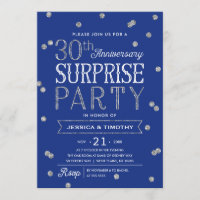 Fête surprise paillettes confettis 30ème anniversa