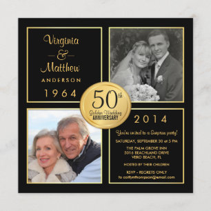 Invitation Fête surprise pour les 50 ans de mariage