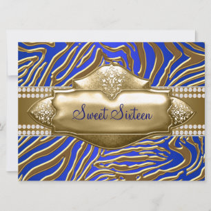 Invitation Fête Sweet 16 Purple Zebra