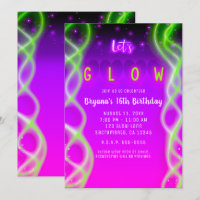 Fête Sweet 16 Violet Rose Néo Rose Néo Vert