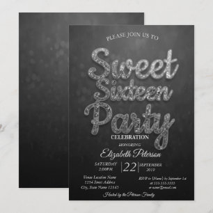 Invitation Fête tendance et cool avec effet bokeh pour un Swe