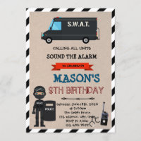 fête thématique d'anniversaire police SWAT