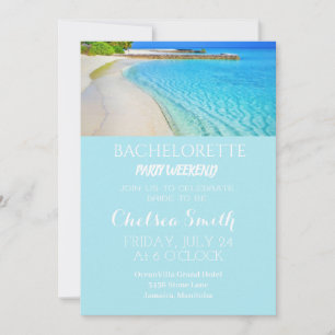 Invitation Fête Tropicale De Plage Bachelorette Avec Itinérai