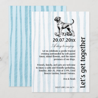 Invitation Fête tropicale pour les amis des animaux