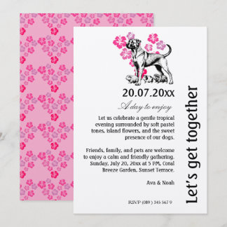Invitation Fête tropicale pour les amis des animaux