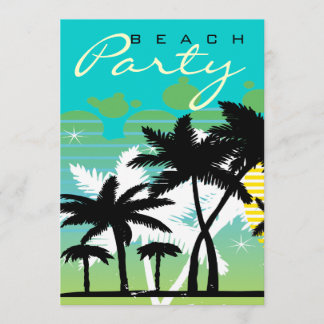 Invitation Fête tropicale sur la plage