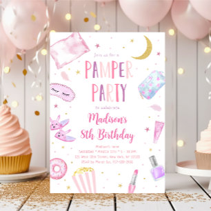 Invitation Fête Tween Girl Pamper Anniversaire