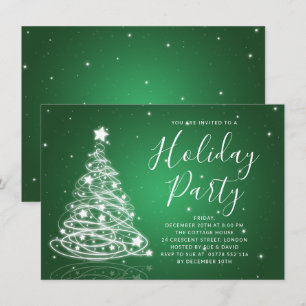 Invitation Fête verte de Noël