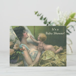 Invitation Fête vintage des mères victoriennes, Baby shower