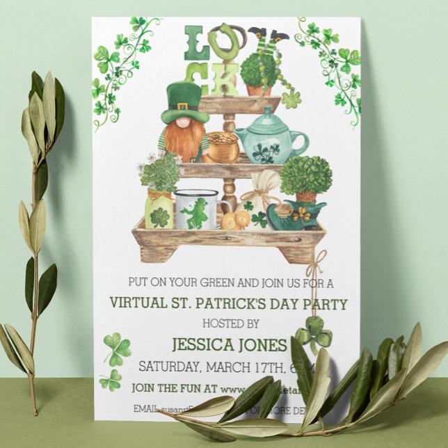 Invitation Fête virtuelle de la Saint-Patrick (Créateur téléchargé)