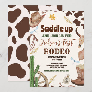 Invitation Fête Western Première Rodeo Cowboy Far West Annive