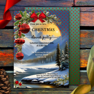 Invitation Fête Whimsical Retro Noël Dîner fête