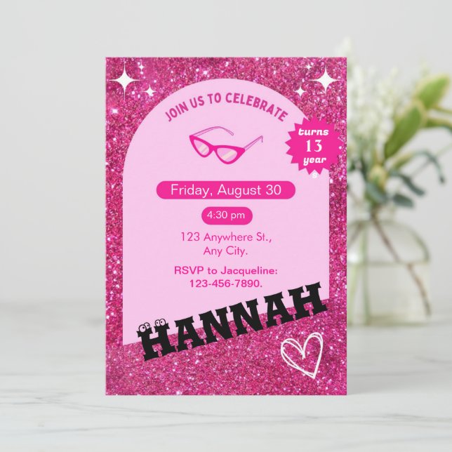 Invitation fêter et anniversaire (Debout devant)