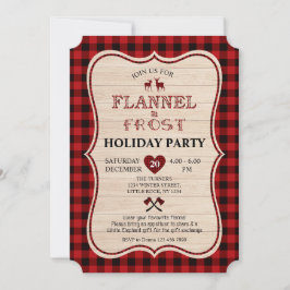 Invitation Fêtes de Noël de Flannel et de Lumberjack Frost