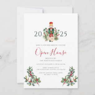 Invitation Fêtes de Noël Nutcracker Berries Open House