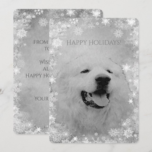 Invitation Fêtes de Noël - Vacances dans les grandes Pyrénées (Devant / Derrière)