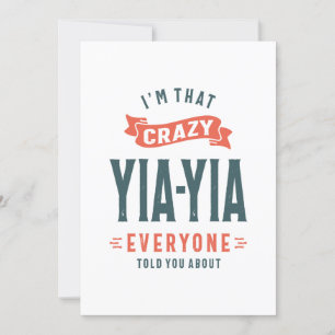 Invitation Fêtes des femmes Yia-Yia Grandma Fête des mères Ca