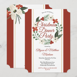 Invitation Fêtes Florales Wreath Noël