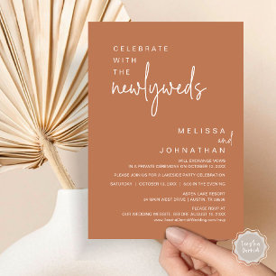 Invitation Fêtez Avec Les Nouveaux Mariés, Fête De Mariage