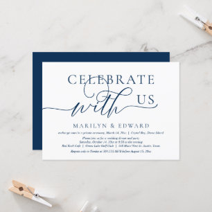 Invitation Fêtez avec nous, Mariage Elopement Party