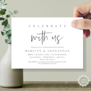 Invitation Fêtez Avec Nous, Mariage Rehearsal Party