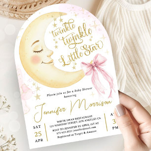 Invitation Fêtez l'arrivée de bébé avec notre arche rose avec
