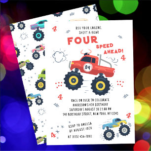 Invitation Fêtez les 4 ans de votre enfant avec des monstres