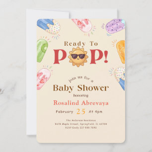 Invitation Fêtez l'été avec une Baby Shower Popsicle