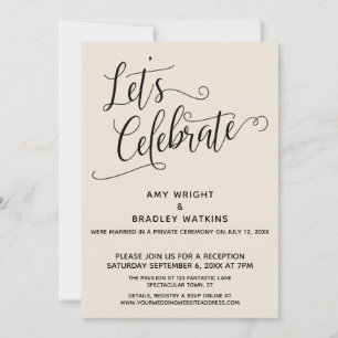 Invitation Fêtons la crème après la réception de mariage
