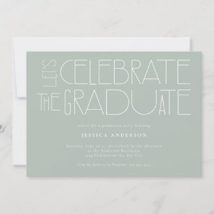 Invitation Fêtons la Graduate Mint Green Graduation
