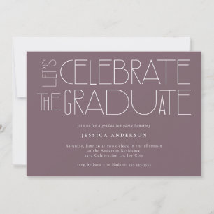 Invitation Fêtons la Graduate Purple Graduation