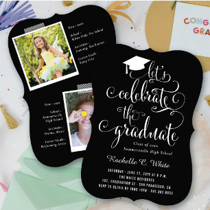 Invitation Fêtons la soirée noire et blanche des diplômés