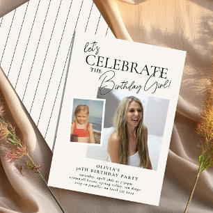 Invitation Fêtons l'anniversaire des adultes avant et mainten