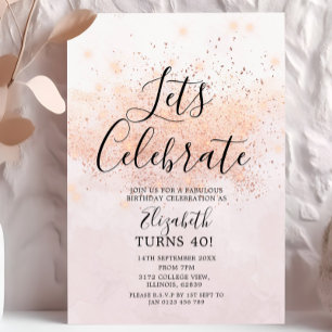 Invitation Fêtons l'invitation de Parties scintillant d'anniv