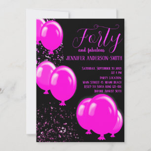 Invitation Fêtons ! Quarante et fabuleuse fête
