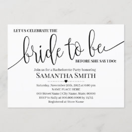 Invitation Fêtons que la mariée soit un mariage décontracté m