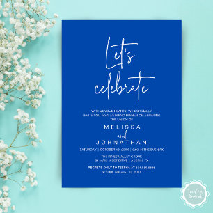 Invitation Fêtons, Réception de Mariage Intime