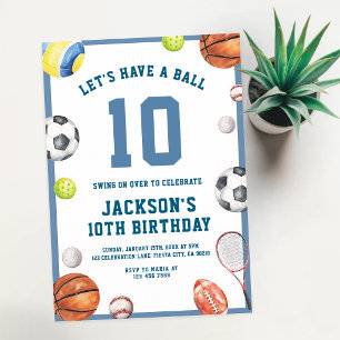 Invitation Fêtons un anniversaire sportif de 10 ans