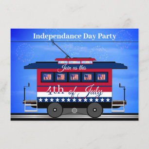 Invitation Feu d'artifice de fête de l'Indépendance Jour 4 ju