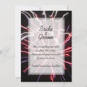 Invitation Feu d'artifice mariage Enregistrer la date Faire-p