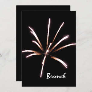 Invitation Feu d'artifice sur Black Summer Post Mariage Brunc