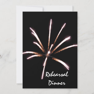 Invitation Feu d'artifice sur le dîner de répétition Mariage